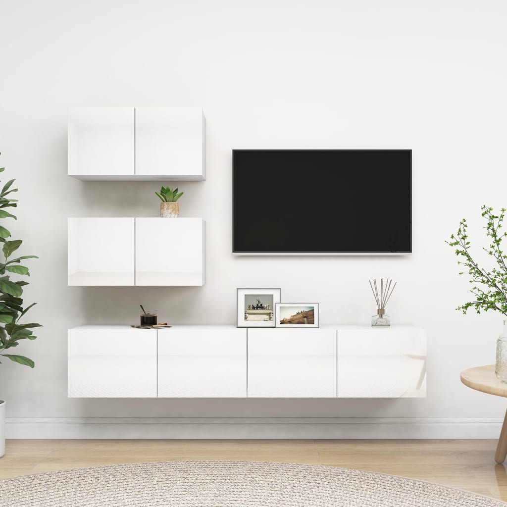 Maison Exclusive - Mobile Porta TV Bianco 102x37,5x52,5 cm in Truciolato