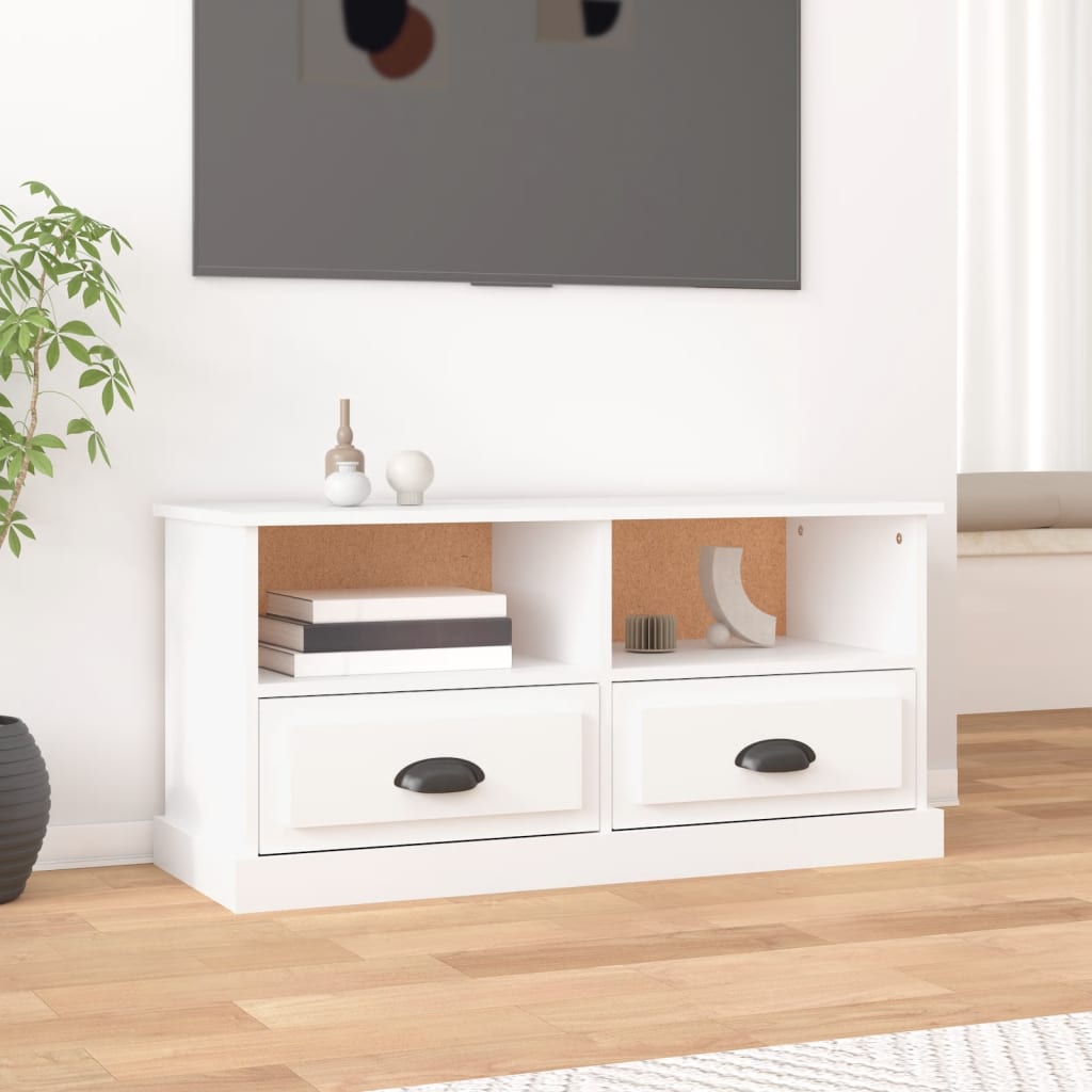 Maison Exclusive - Mobile Porta TV Bianco 93x35,5x45 cm in Legno Multistrato