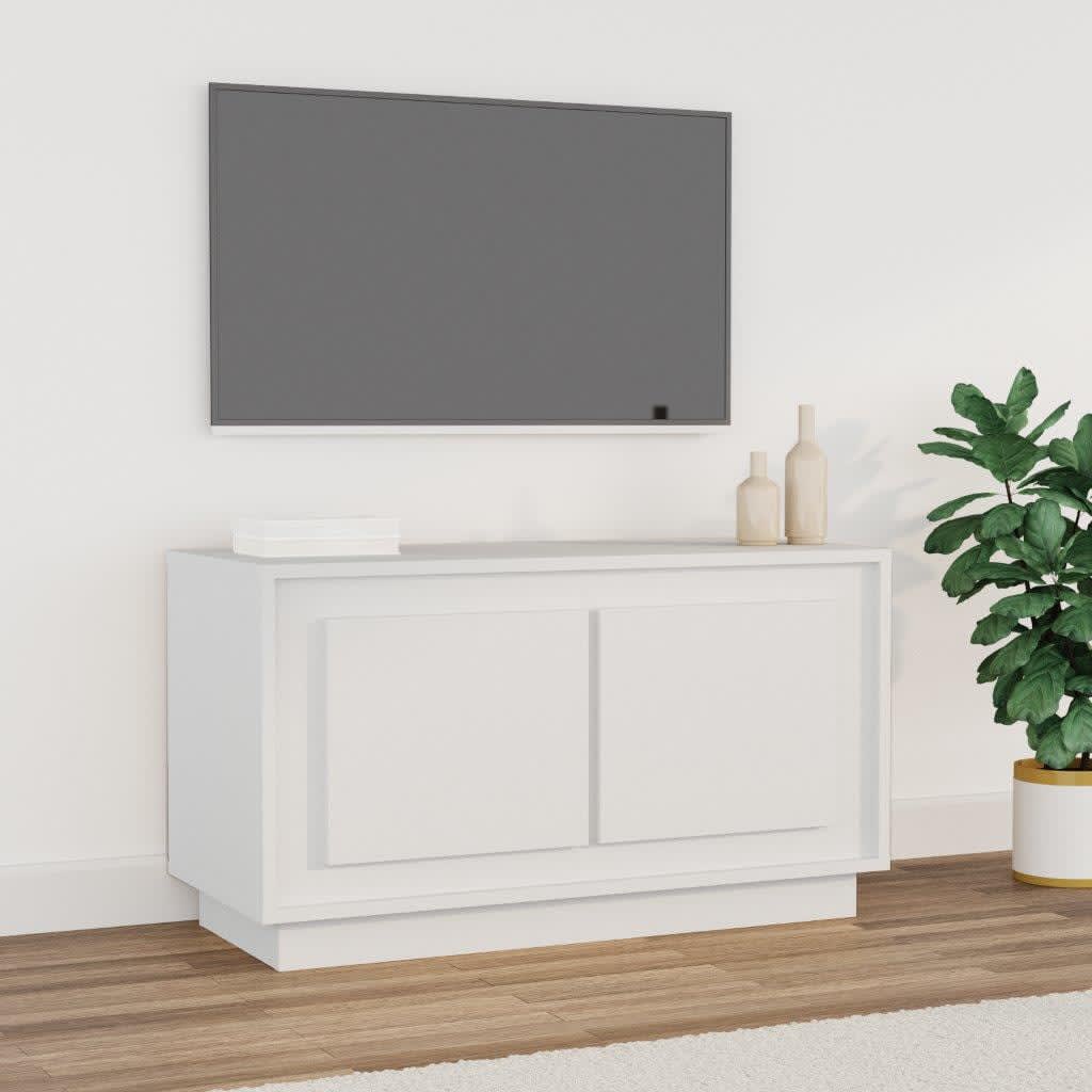 vidaXL Mobile Porta TV Sospeso Bianco 80x36x25cm in Legno