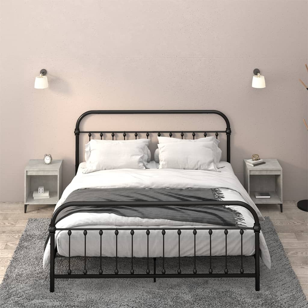 Maison Exclusive - Comodini 2 pz con Luci a LED Grigio Cemento