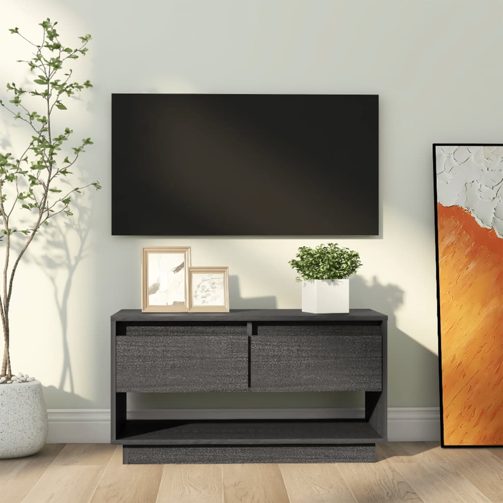 Mueble TV salón Mesa de TV Mueble de televisión madera maciza de pino blanco  140x40x40 cm