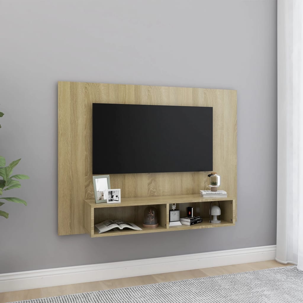 Maison Exclusive - Mueble TV pared madera contrachapada roble