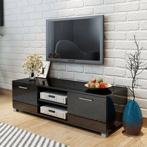 DCRAF Home Arredamento Mobile TV Nero Dimensioni 150x30x44.5 cm