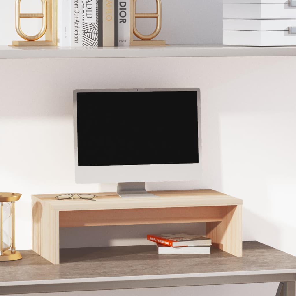 Maison Exclusive Soporte para monitor madera maciza de pino 50x27x15 cm