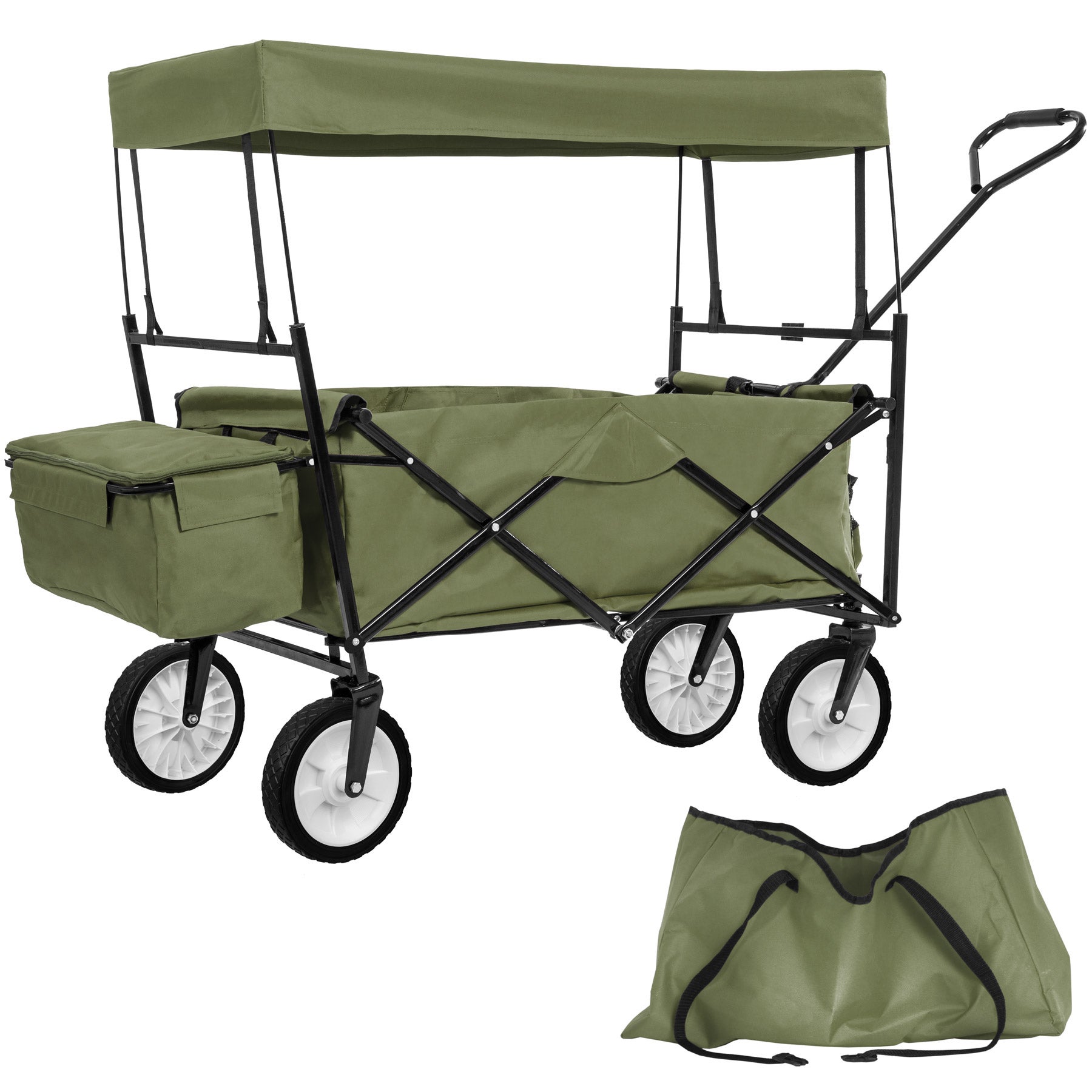 panier metal TecTake Chariot de transport de jardin à main remorque max 550 kg bâche 