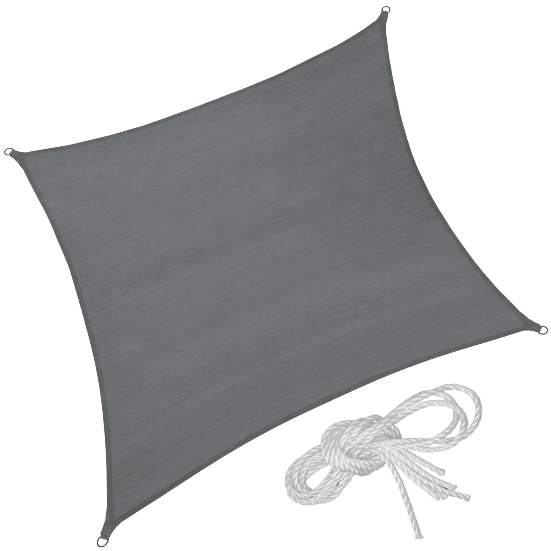 Tectake Vela Ombreggiante Quadrata In Polietilene Grigio 500 X 500 Cm Leroy Merlin