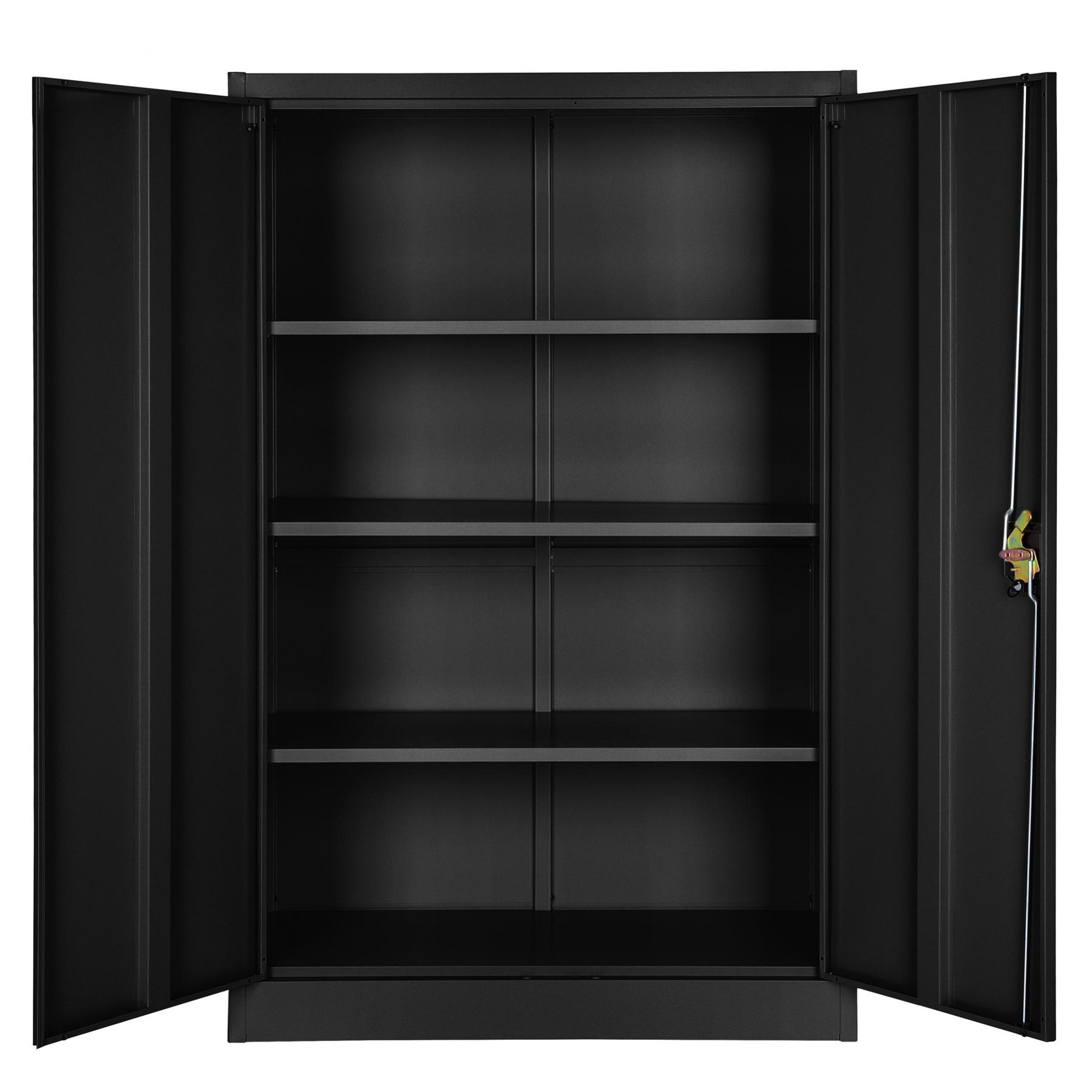 Tectake Armoire Métallique 4 Niveaux Noir Leroy Merlin
