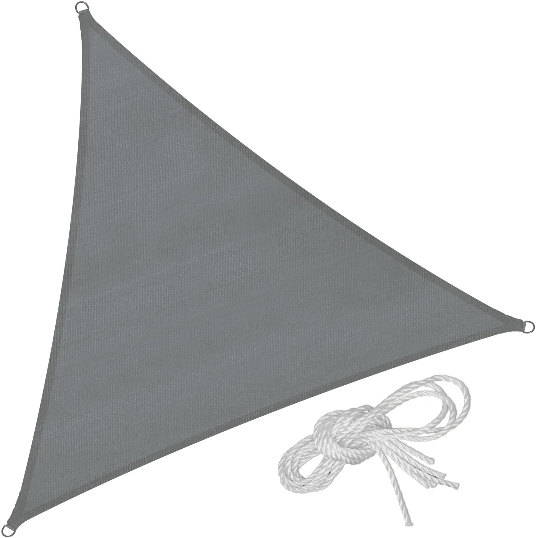 Vela ombreggiante tenda parasole triangolare 3x3x3 polietilene grigio SOLE