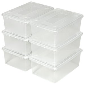 Tectake 2 sets de 6 cajas de almacenaje 33x23x12cm