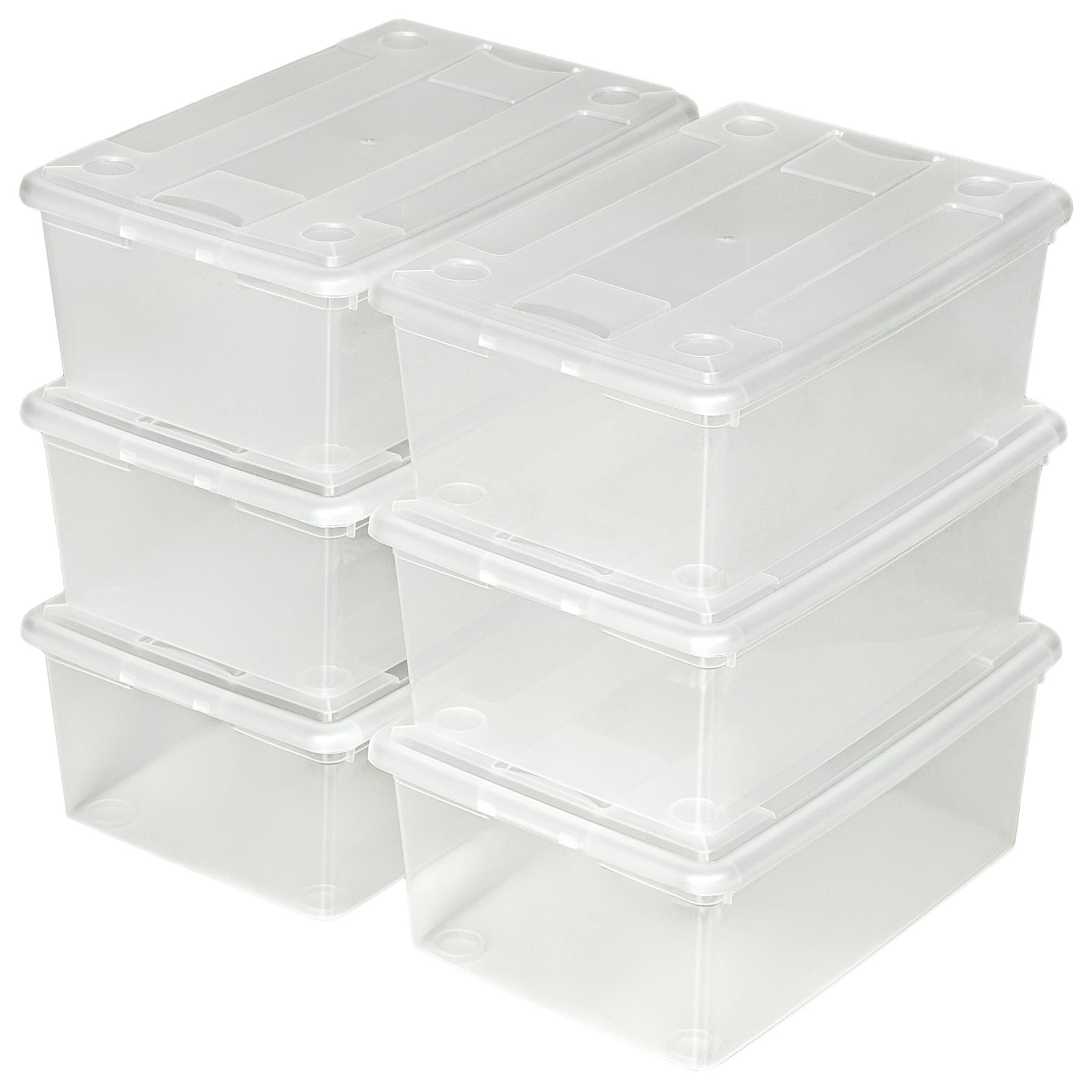 Set de 6 cajas de almacenaje 33x23x12cm - cajas organizadoras con