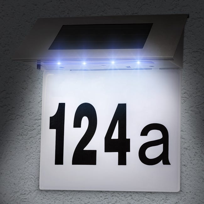 Numéro de maison solaire à LED numéro 9