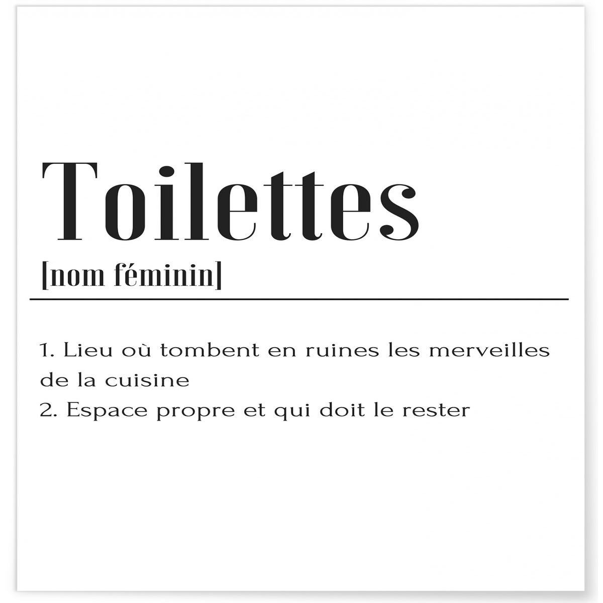 Affiche Définition Toilettes - Format A3 