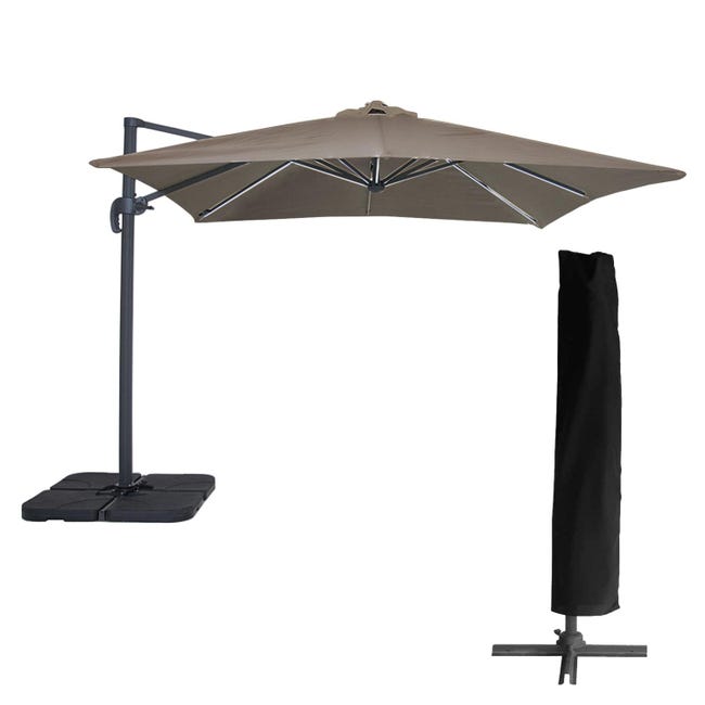 Ombrellone quadrato offset 3x3m, Bruno | Leroy Merlin Ombrellone quadrato offset 3x3m, Bruno | Leroy Merlin