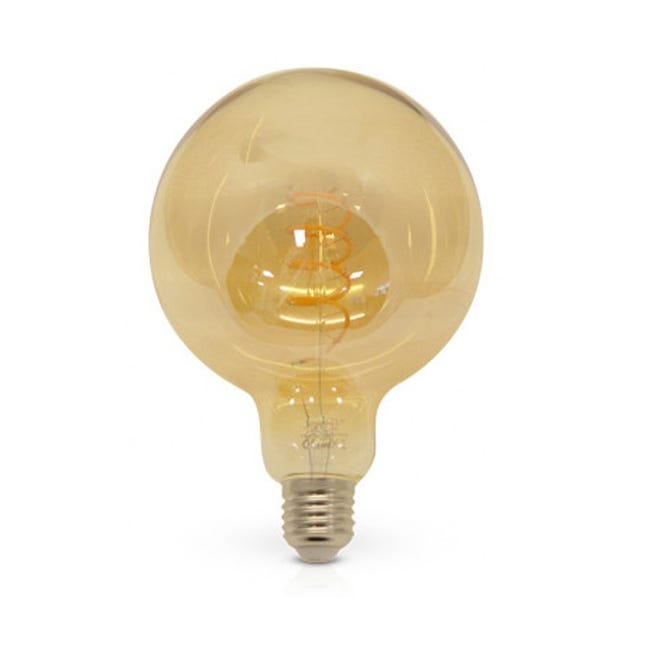 Ampoule LED E27 - G125 Filament spirale - Golden - 4W 2700k - PACALED SAS