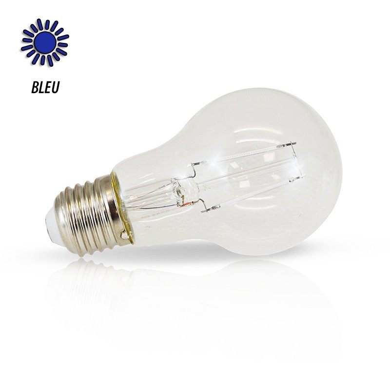 Ampoule LED E27 Filament 2W Bleue Leroy Merlin