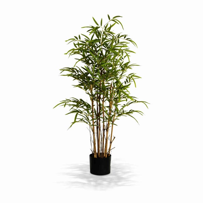 Lot de 2 plantes artificielles. bambou. intérieur. 1m. plastique