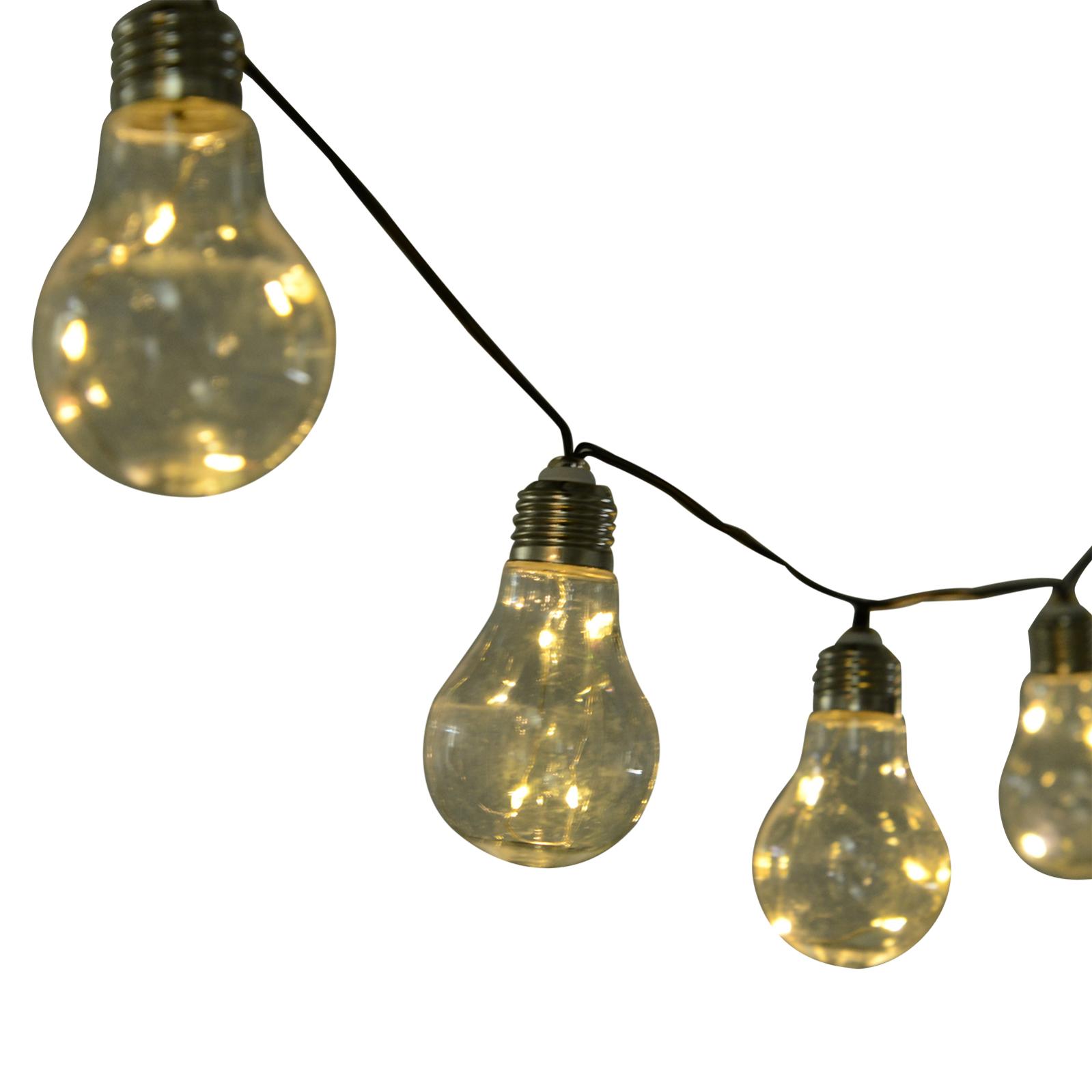 Guirlandes LED solaires extérieures lot de 2 pcs total 20 ampoules