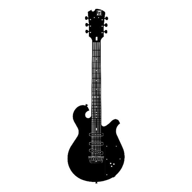 Targa Metallica Vintage Per Parete - Design Chitarra E Musica - 20x35 Cm, Decorazione Da Interni, Idea Regalo