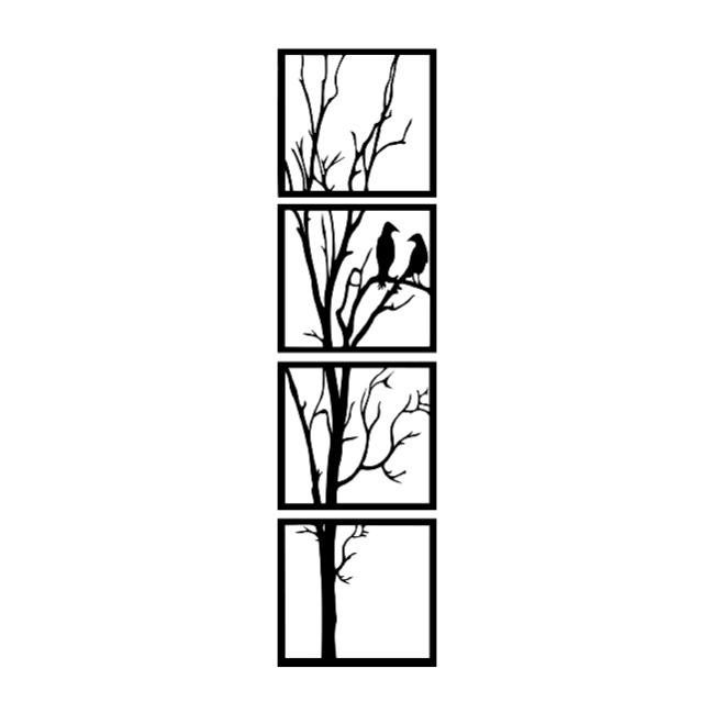 Matches21 Decorazione Albero In Metallo Con Base Legno – Scultura Oro Marrone 30x33x5 Cm