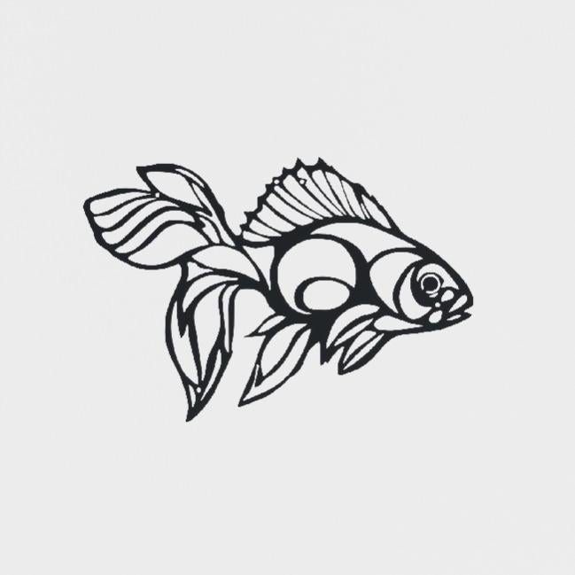 Decorazione Parete Pesce In Metallo Costiero – Scuola Di 20 Pesci 3D, 150x42 Cm, Scultura Nautica - 3