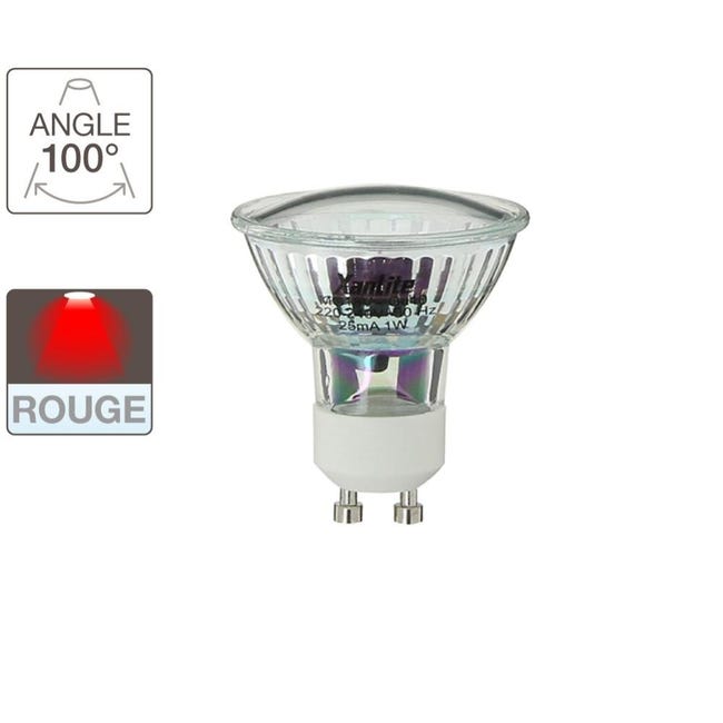 Spot 6W effets lumineux colorés ampoule à led GU10 connexion 220V COULEUR  ROUGE