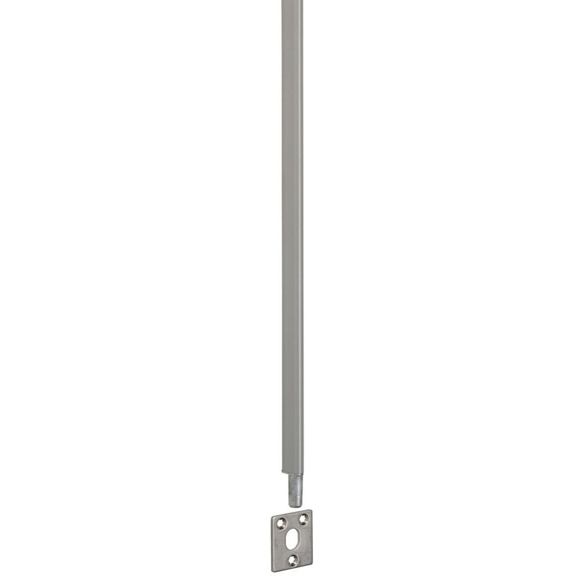 Tringles à Rideau LA CROISEE DS - 2x1250 Mm Gris Alu RAL9006 | Jeu Complet Pour Double Rideau