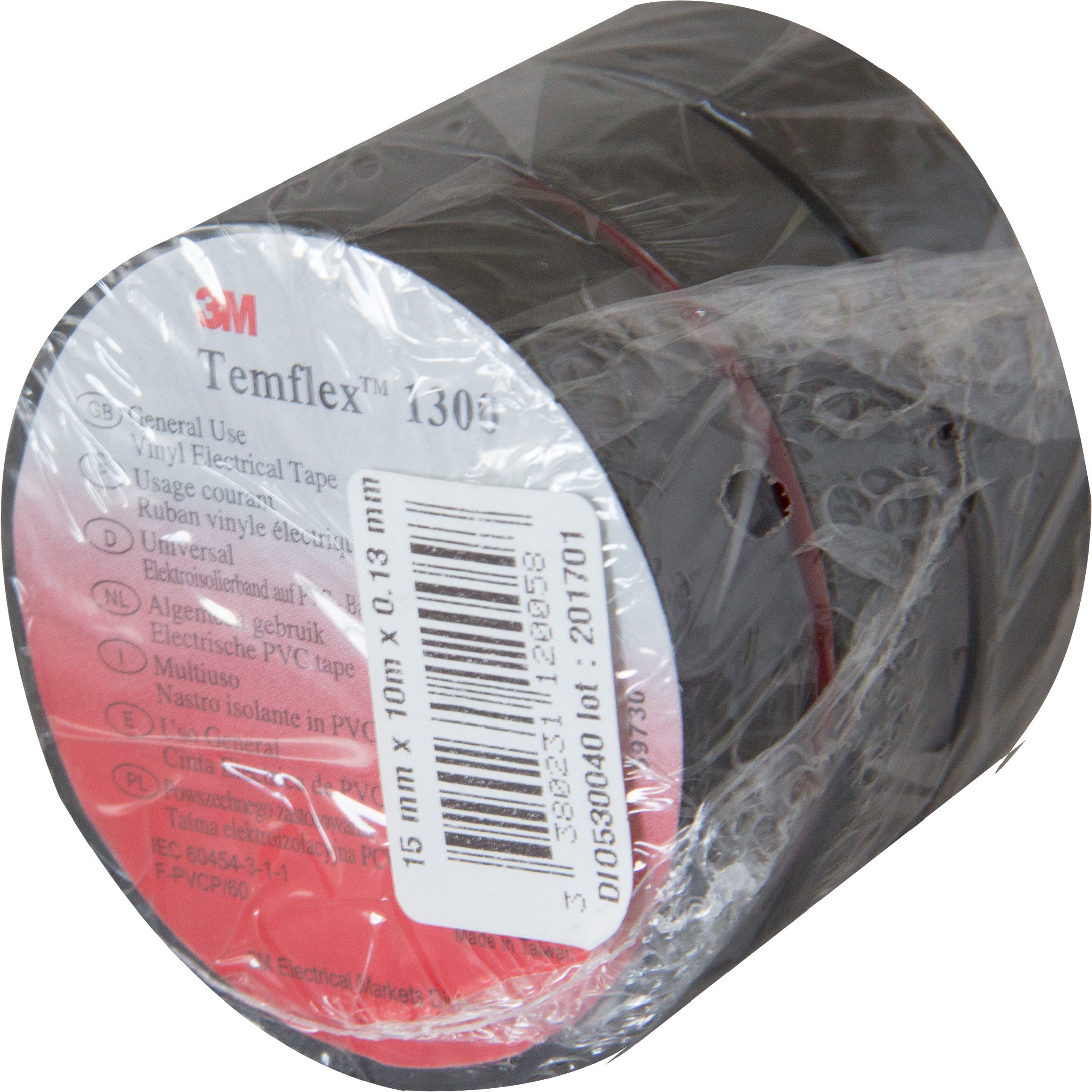 3M Temflex 155 ruban électrique isolant vinyle, rouge, 19 mm x 20