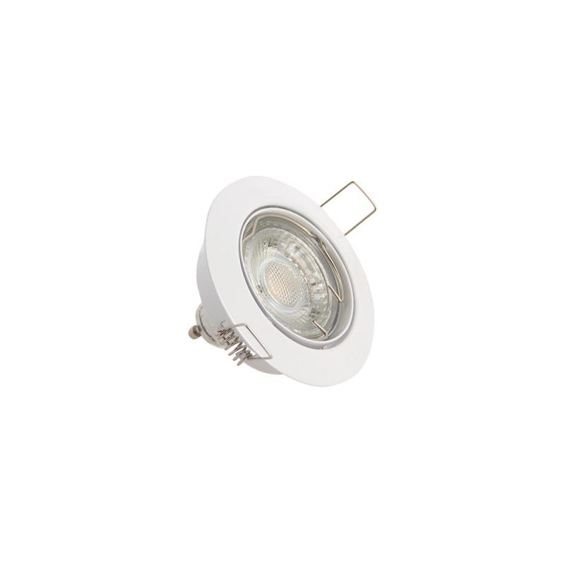 Ampoule LED spot, culot GU10, consommation de 5W pour une équivalence de  50W, intensité lumineuse de 345 lumens, lumière blanc n