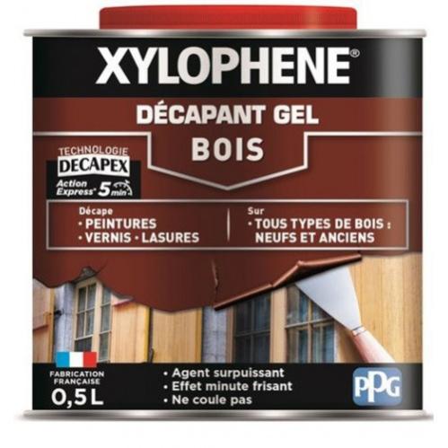 Décapant gel peinture vernis lasure sur tous types de bois 0.5L XYLOPHENE Leroy Merlin