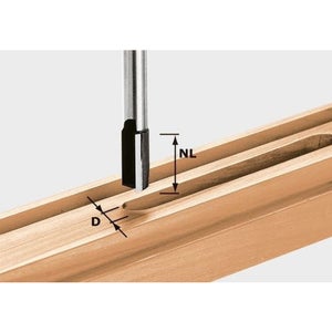 Fraise à rainurer, outil à bois, Ø : 4 mm, Long. utile 11 mm, Long