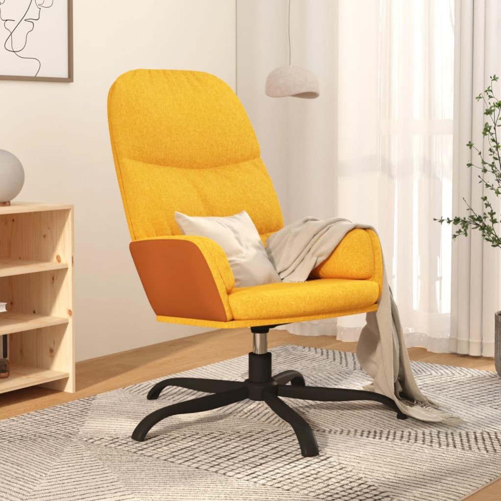 Furniture Limited - Poltrona Relax Giallo Senape in Tessuto