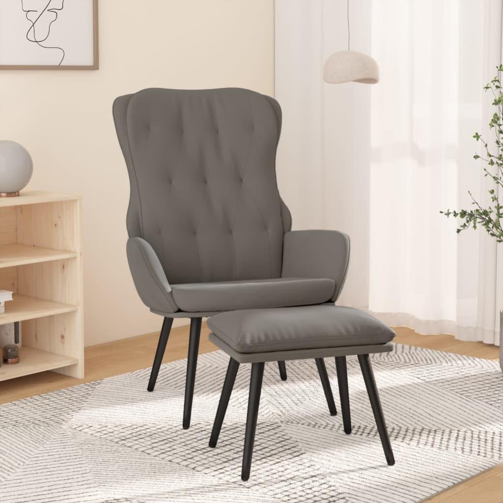 Beliani Sedia da ufficio grigio scuro con altezza regolabile PIONEER