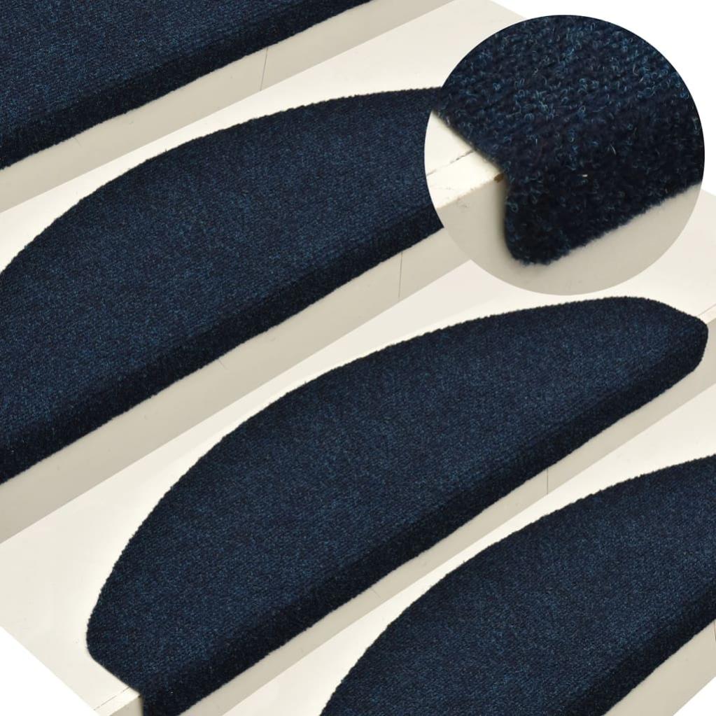 VidaXL Tappetini Autoadesivi Per Scale 5 Pezzi - Blu - 56x17x3 Cm - Antiscivolo E Lavabili - 4