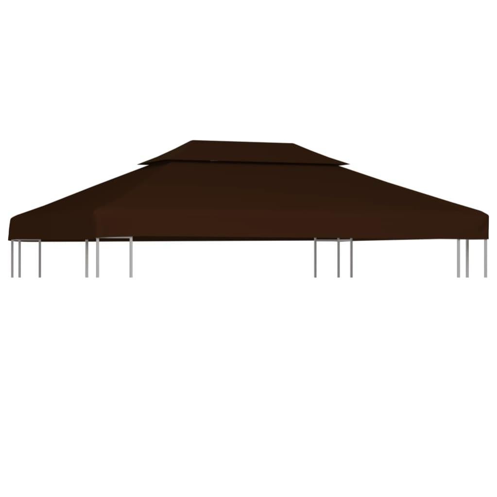 Copertura superiore di ricambio per gazebo a 2 ripiani, di grandi dimensioni, 3 x 3 m, impermeabile, resistente ai raggi UV, per gazebo da giardino, resistente, a doppio livello, ideale per cortile
