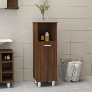 Armadietto Bagno Rovere Marrone 32x34x188,5cm Legno Multistrato