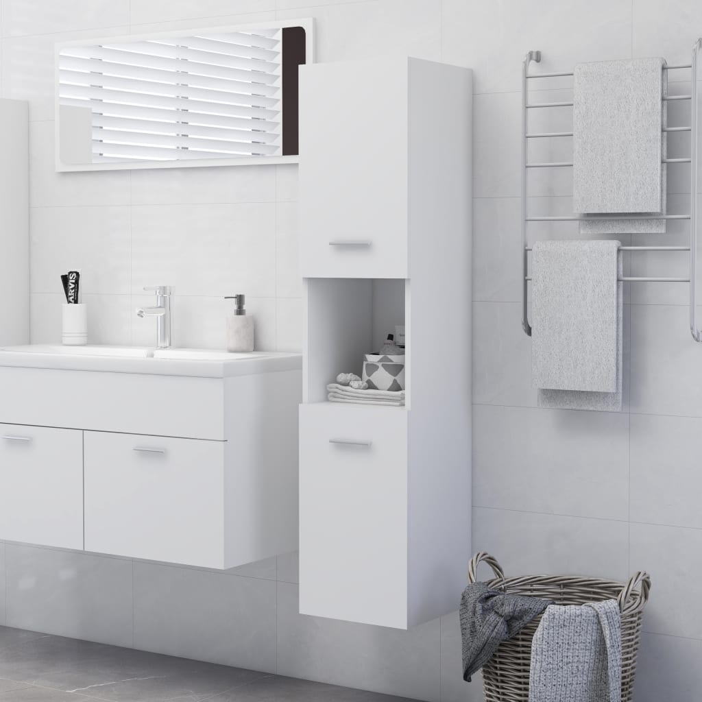 Maison Exclusive - Armadio da Bagno Bianco 30x30x95 cm in Legno Multistrato