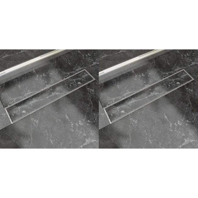 VidaXL Scarico Doccia Lineare 2 pz 730x140 mm Acciaio Inossidabile VidaXL Scarico Doccia Lineare 2 pz 730x140 mm Acciaio Inossidabile