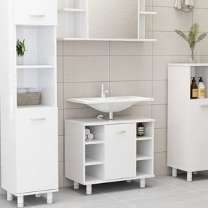 Maison Exclusive - Armadio da Bagno Bianco 30x30x95 cm in Legno Multistrato