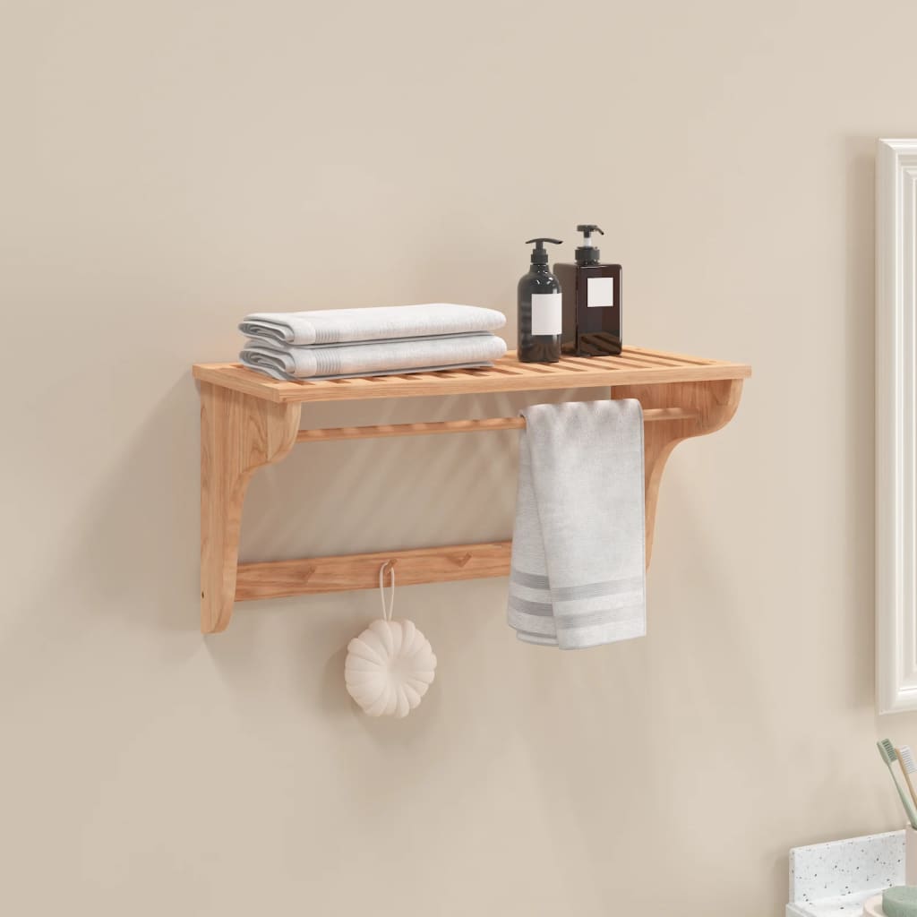 toallero de madera con balda, baño, rústico, mu - Compra venta en  todocoleccion