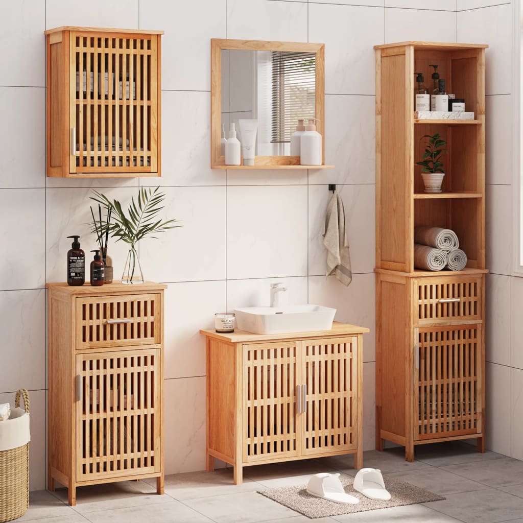 Maison Exclusive Taburete de baño madera maciza nogal 40x30x46 cm