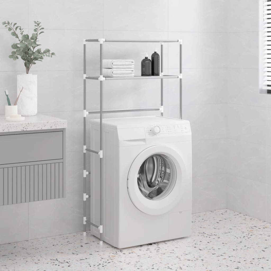 Maison Exclusive Estantería de 2 niveles sobre lavadora Maison  Exclusiveerro gris 69x28x143 cm