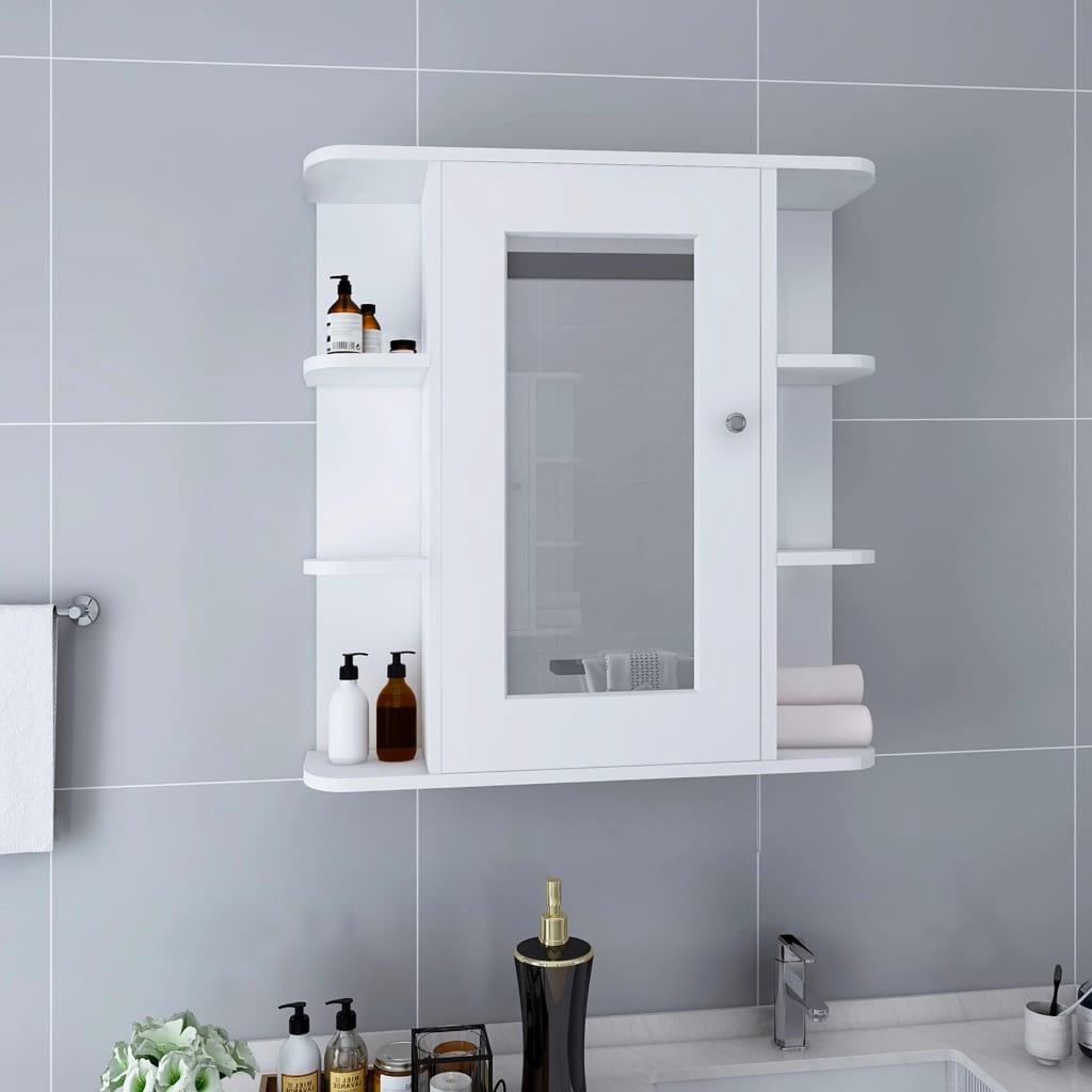 Maison Exclusive Mueble zapatero con espejo 2 niveles negro 63x17x67 cm