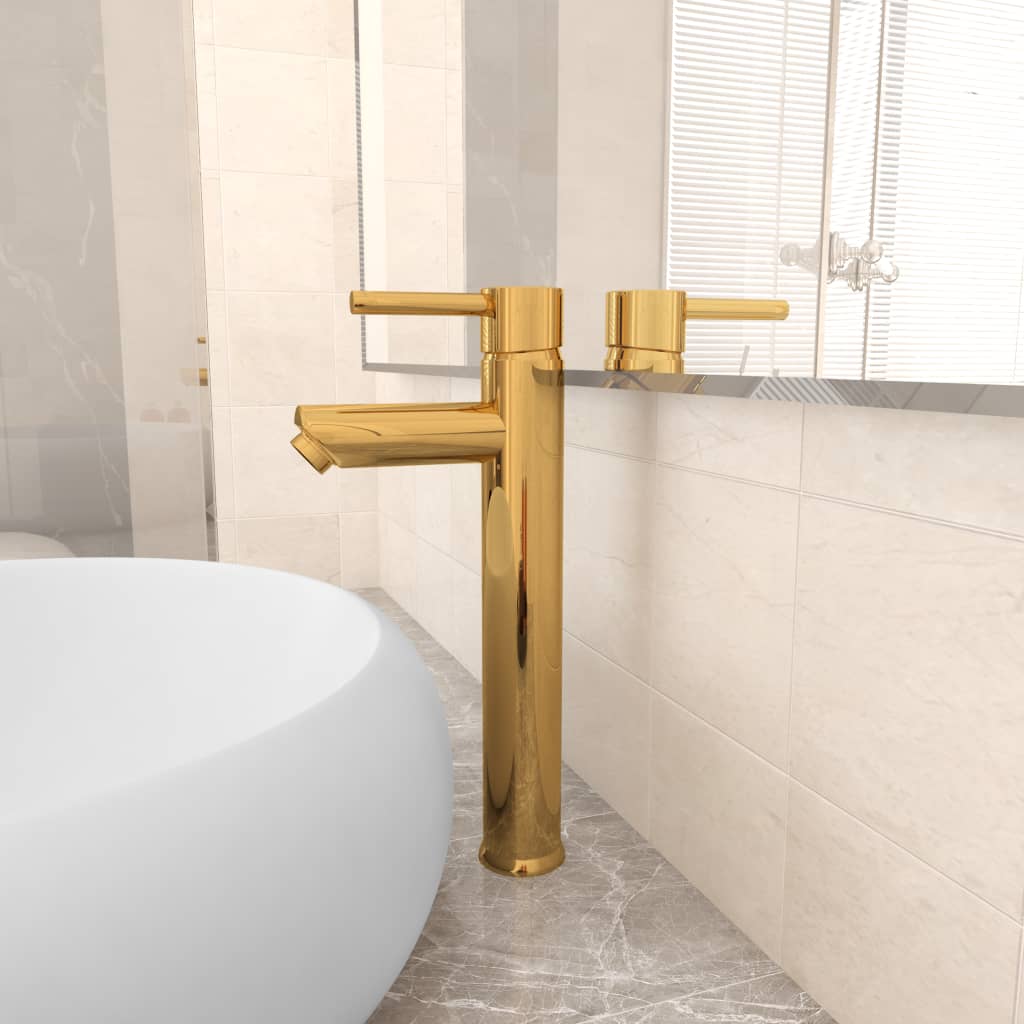 SENSEA - Robinet mitigeur de baignoire - finition dorée - avec pommeau de  douche et flexible - PUNA