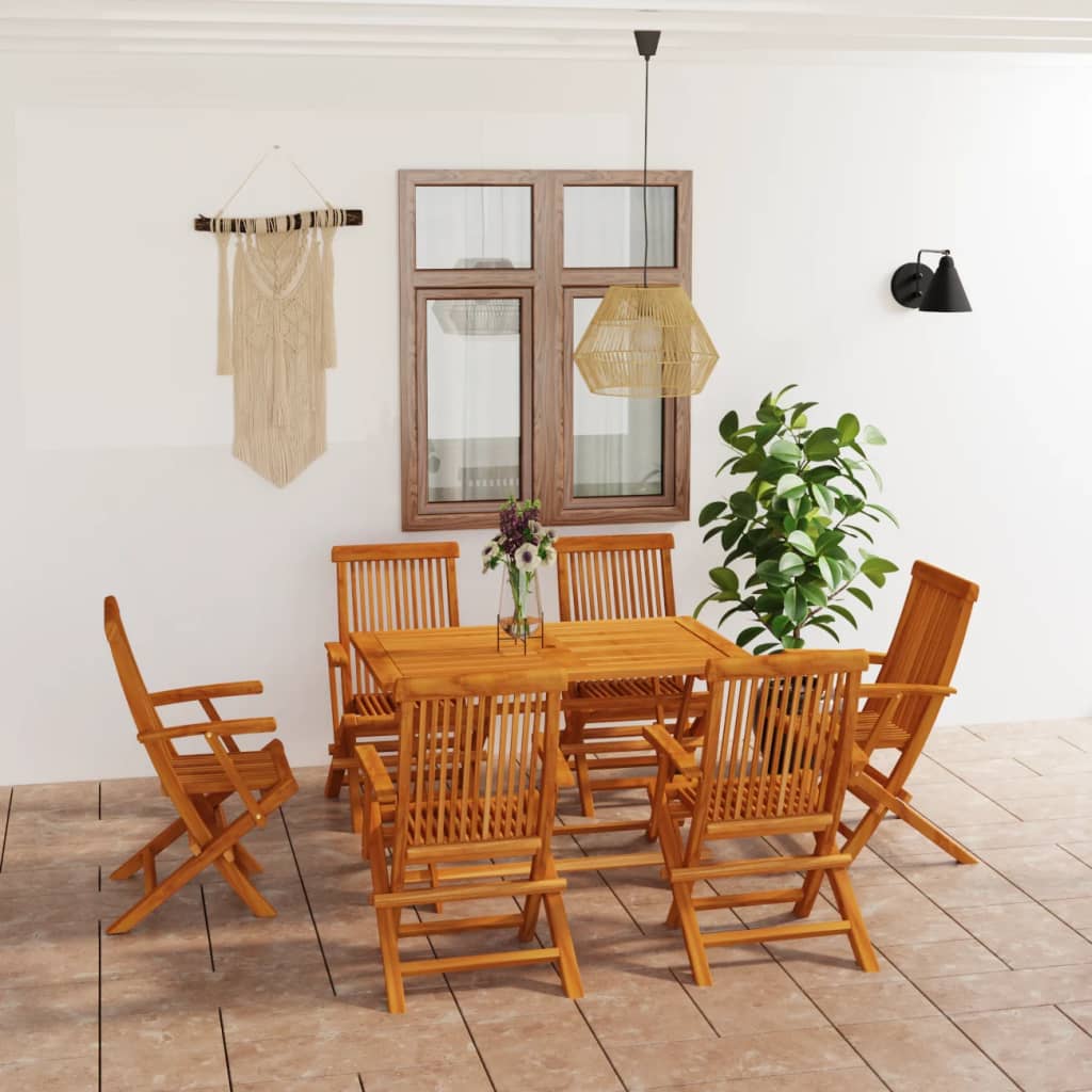 Maison Exclusive - Set da Pranzo da Giardino 7 pz in Legno Massello di Teak