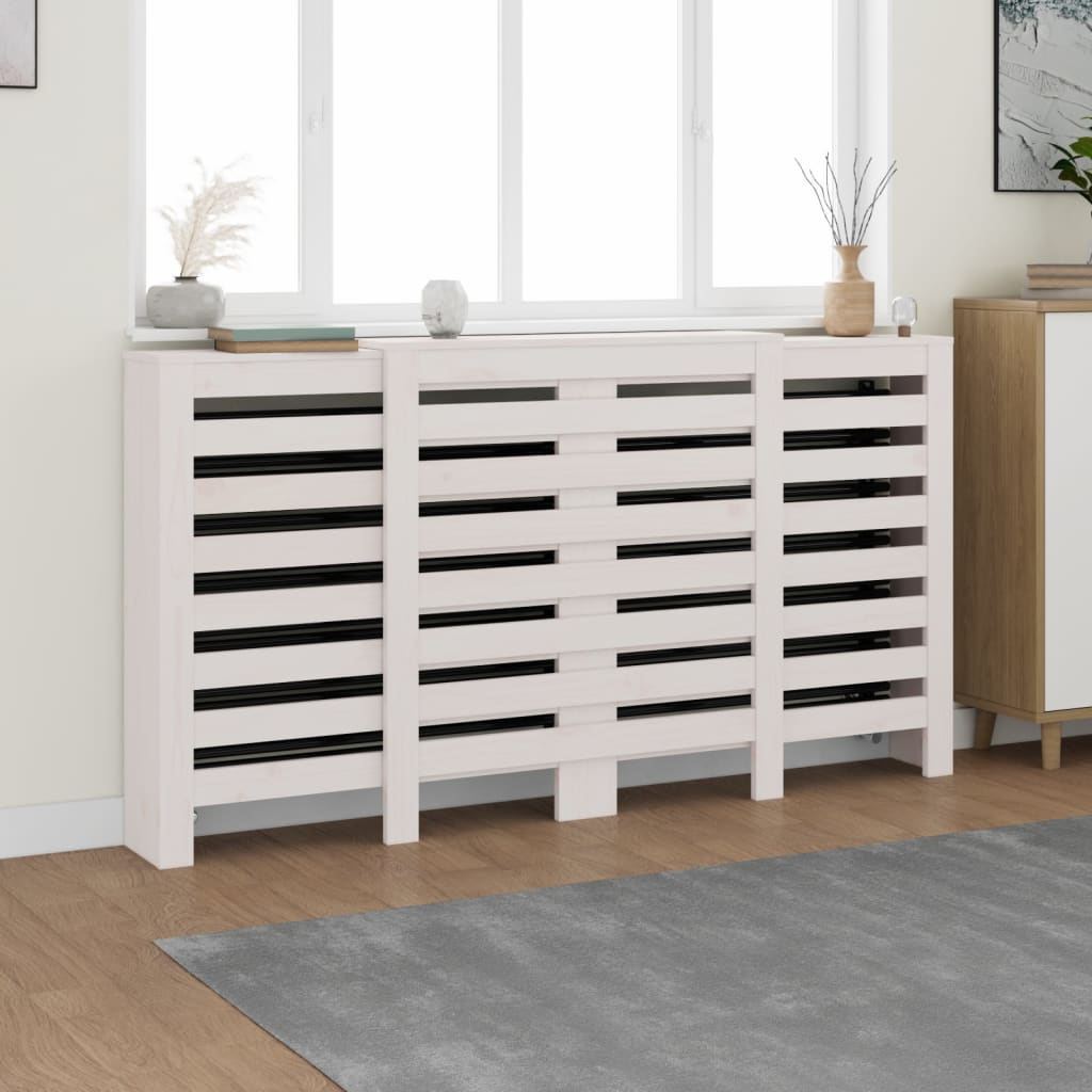 Maison Exclusive Cubierta de radiador madera maciza de pino blanco  210x21x85 cm