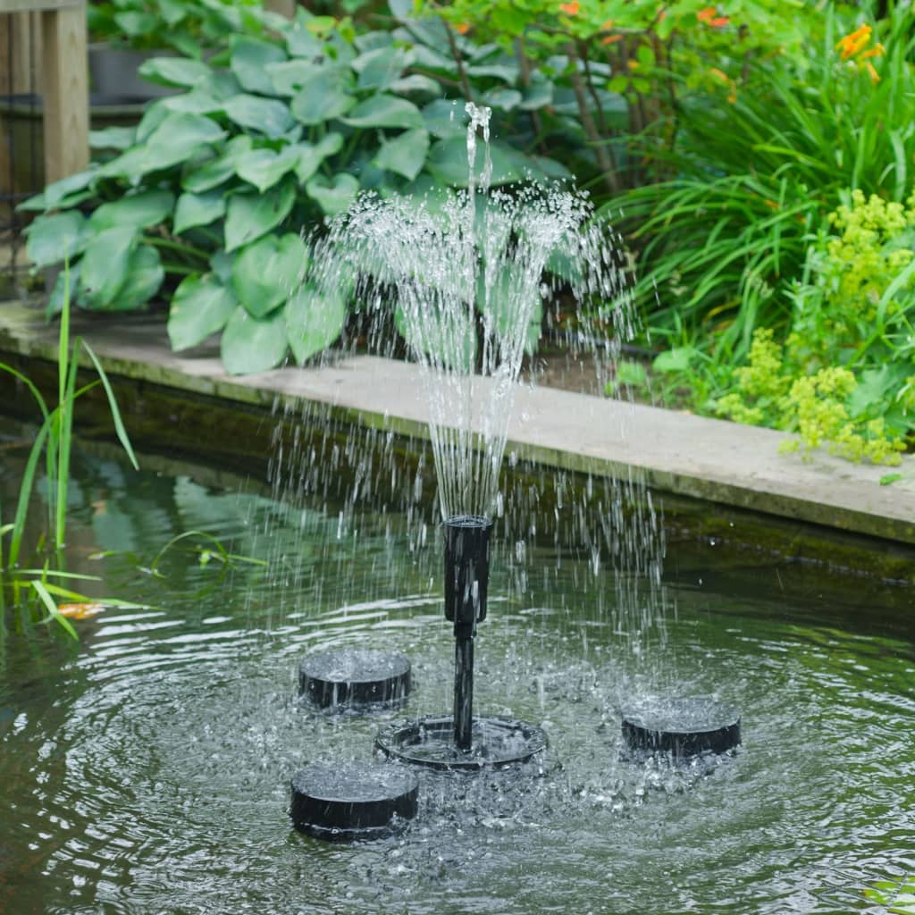 Fontaine de jardin à débordement bassin 3 vasques noire grise