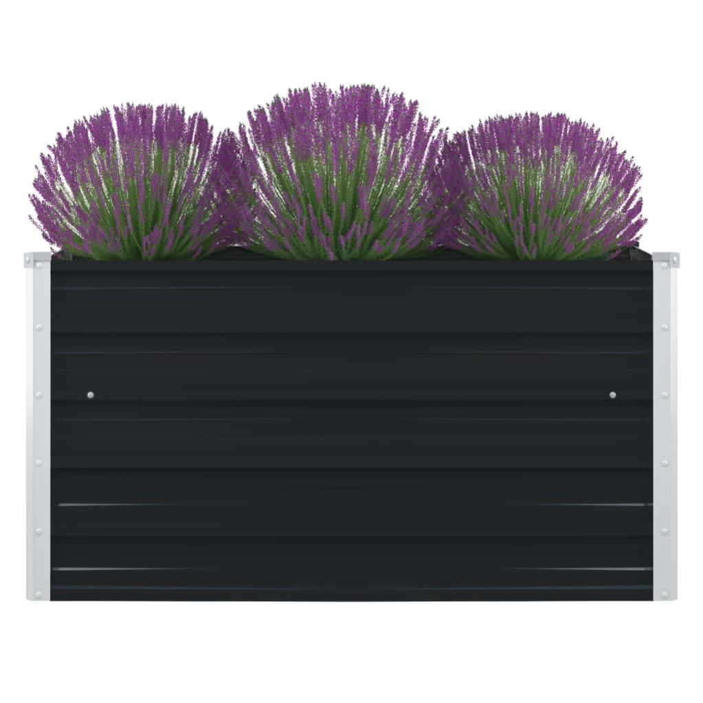 VidaXL Jardinière Surélevée Acier Galvanisé Anthracite 100x100x45 Cm – Robuste & Élégante Pour Balcon & Terrasse