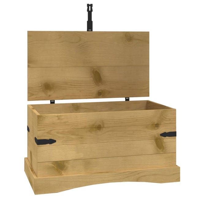 Baúl de almacenaje de madera de pino mejicana Corona Range 91x49,5x