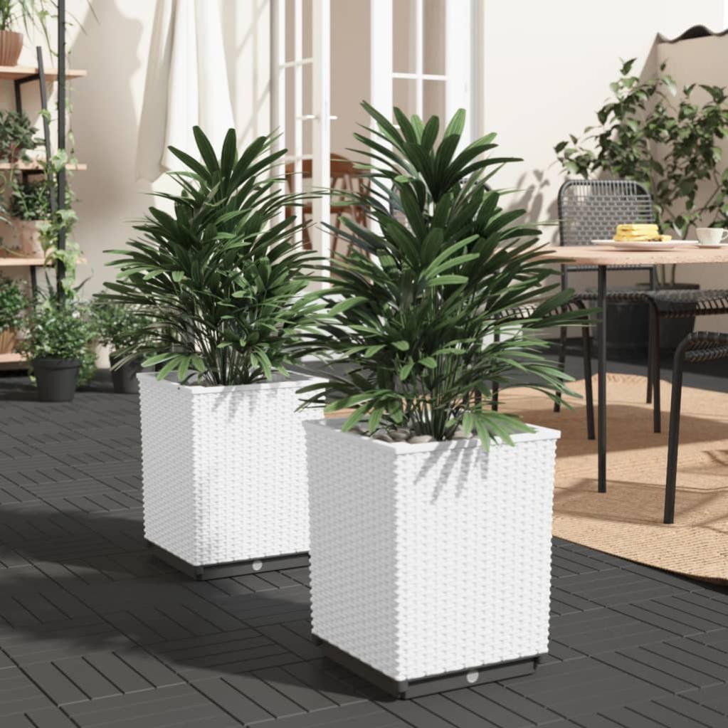 Mayne Fioriera In Polietilene Collezione Nantucket | Autoirrigante, Resistente Ai Raggi UV, Nero