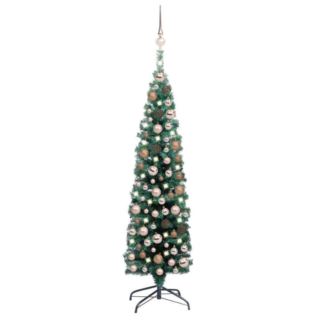 Albero Di Natale | Albero Natalizio Artificiale Con 150 LED Verde 120 Cm Pe E Pvc 98395616